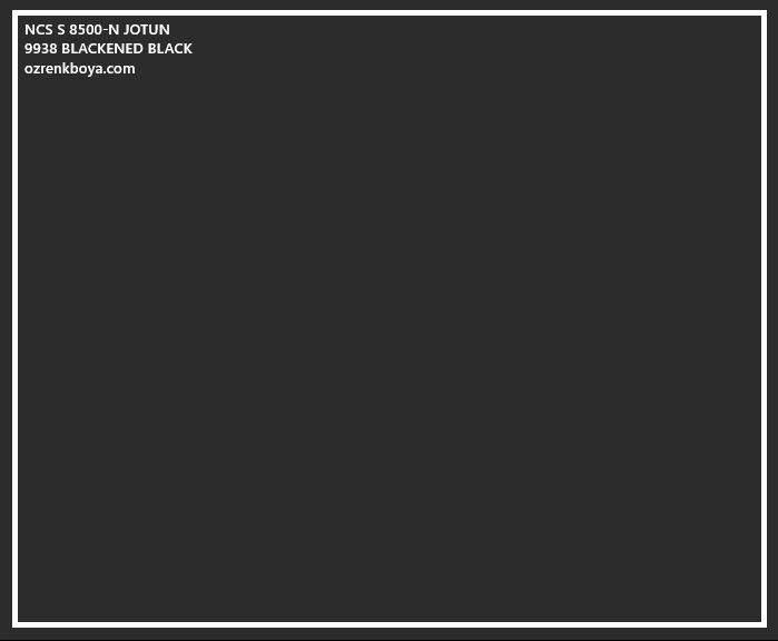 JOTUN TOPCOAT SİLK 9938 BLACKENED BLACK